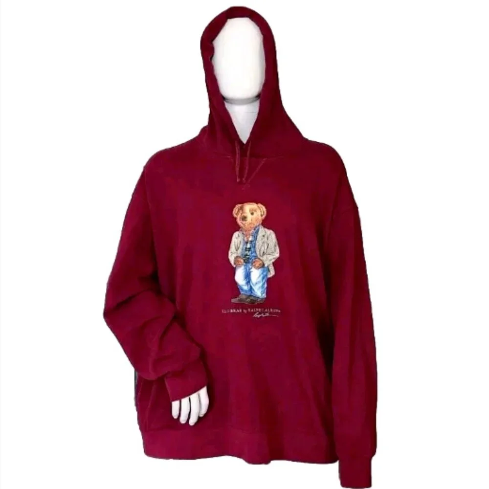 Polo Ralph Lauren Bear Hoodie Hooded Pullover Sweatshirt 3XB